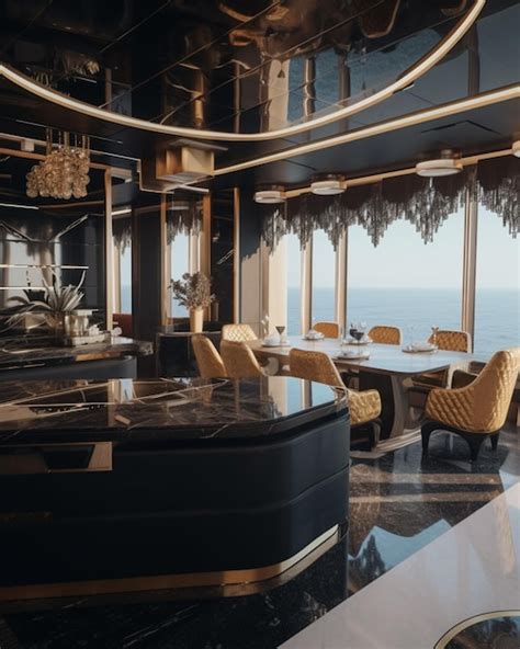 Premium AI Image | A restaurant with a view of the ocean