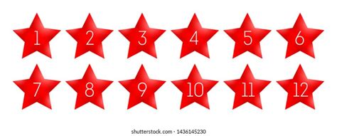 Red Star Bullet Point Set Award Stock Vector (Royalty Free) 1436145230 ...