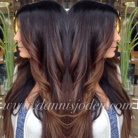 Dark Brown Melting Into Warm Chocolate Brunette Balayage Highlights To