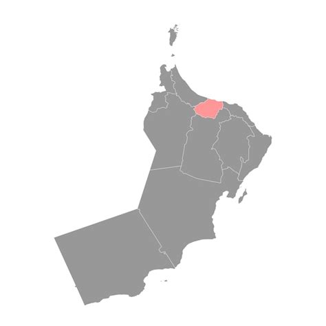 Mapa De La Gobernaci N Sur De Al Batinah Divisi N Administrativa De