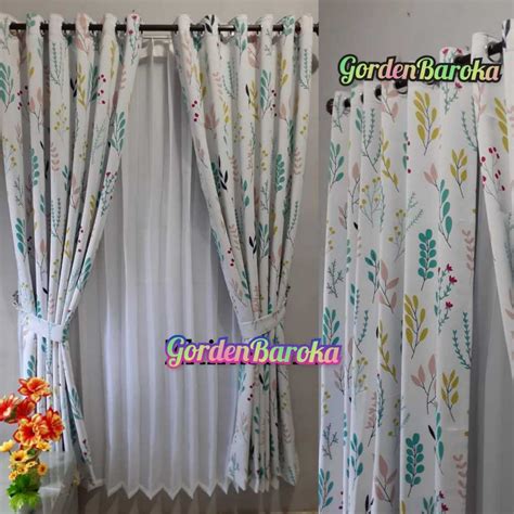 Jual Gordyn Gorden Blackout Tebal Piramid Segitiga Abu Pink Hijau