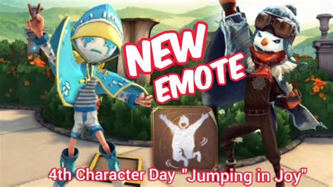 Identity V New Emote Axe Boy Jumping In Joy 4th Character Day