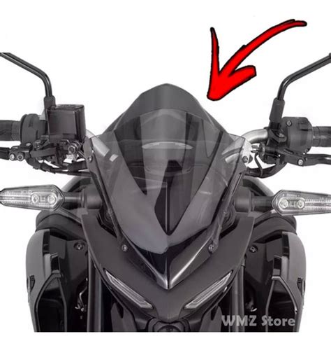 Bolha Esportiva Black Para Brisa Yamaha Mt03 2022 2023 2024