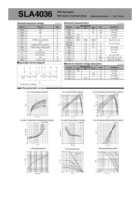 Sla Datasheet Pdf Sanken Electric Co Ltd Npn Darlington With