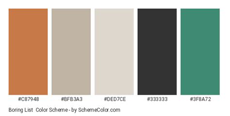 Boring List Color Scheme » Black » SchemeColor.com