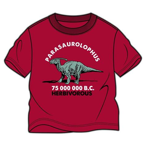 Uma Camiseta Vermelha Que Diz Parasaurus Nela Vetor Premium