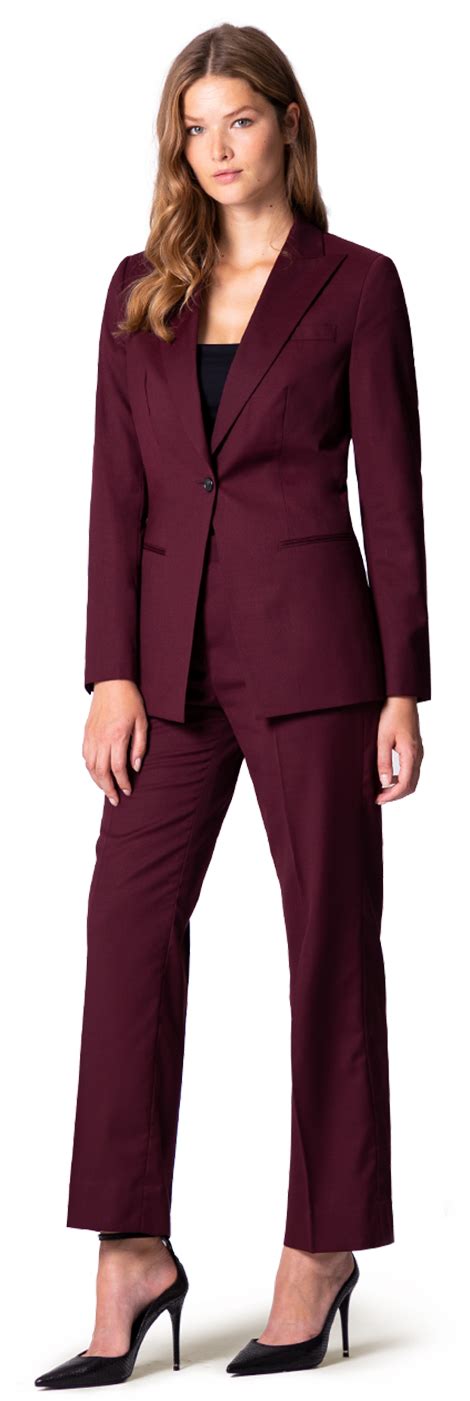 Burgundy Suit For Women L Sumissura Sumissura