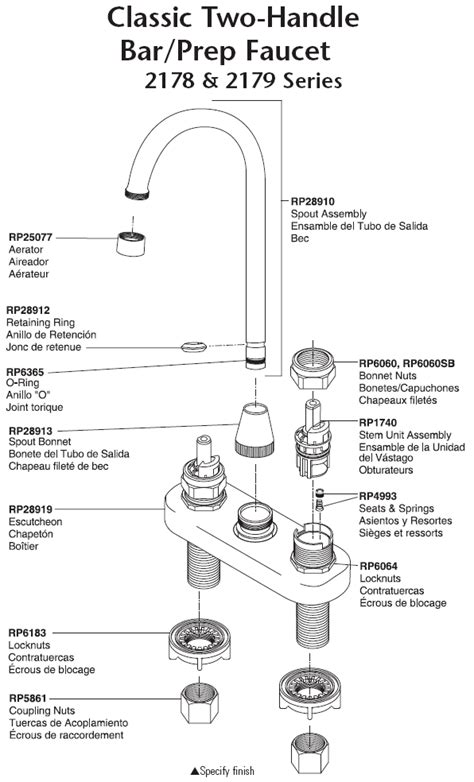 PlumbingWarehouse Delta Kitchen Faucet Parts For Models 2178 2179