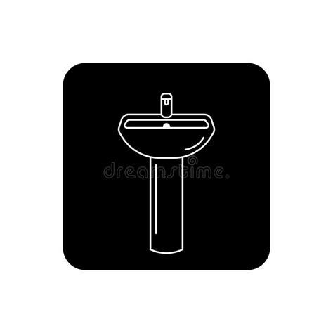 Lavabo Suelo De Baldosa De Pie Ilustraci N Del Vector Ilustraci N De