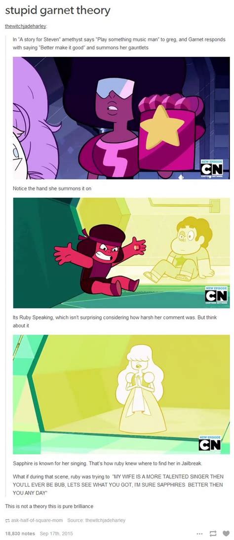 Stupid Garnet Theory More Like Pure Genius Steven Universe