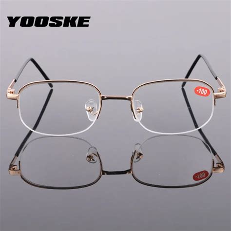 Yooske Finished Myopia Glasses Women Short Sighted Eyeglasses Men Gold Frames Spectacle Unisex