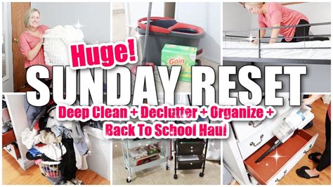 Sunday Reset Whole House Deep Cleaning Motivation Declutter