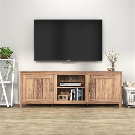 Amazon Bamacar Brown Tv Stand For Inch Tv For Living Room