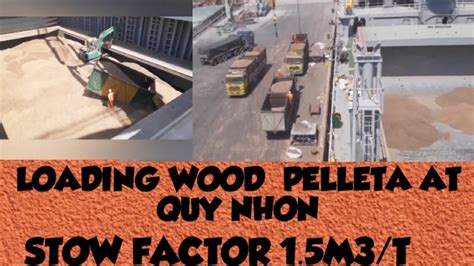 WOOD PELLETS LOADING IN PORT OF QUY NHON VIETNAM HOLD INSPECTION N