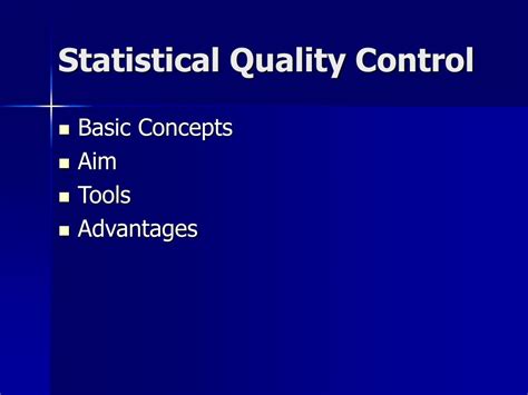 Ppt Statistical Quality Control Powerpoint Presentation Free