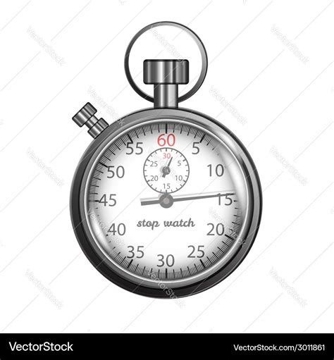 Classic Stopwatch Royalty Free Vector Image Vectorstock