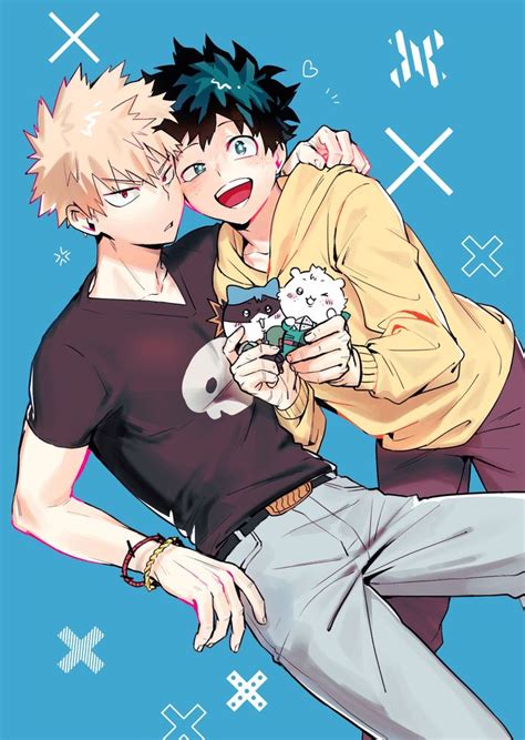 A Dynamic Duo: Bakugo and Deku in Mesmerizing Fan Art