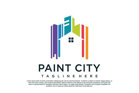 Paint logo design template with creative unique concept Premium Vector ...