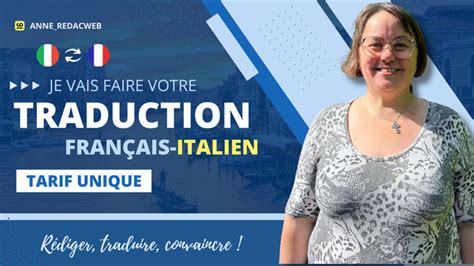 Je Vais R Aliser Votre Traduction Fran Ais Italien Par Anne Redacweb