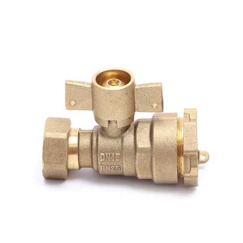 Brass Water Meter Lockable Ball Valve With Locks Manufacturer