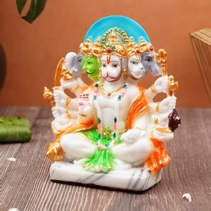 ServDharm Panchmukhi Hanuman Ji Murti Idol Bajrangbali Statue For Home