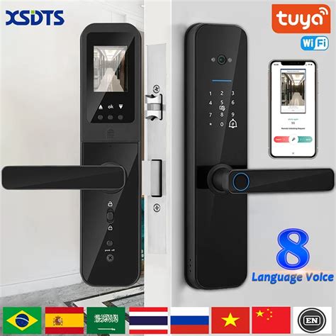 XSDTS Tuya Wifi Digital Electronic Smart Door Lock With Biometric