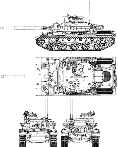 AMX-30 Blueprint - Download free blueprint for 3D modeling