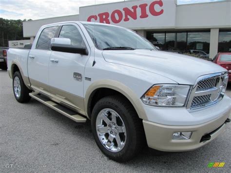 2012 Bright White Dodge Ram 1500 Laramie Longhorn Crew Cab 4x4