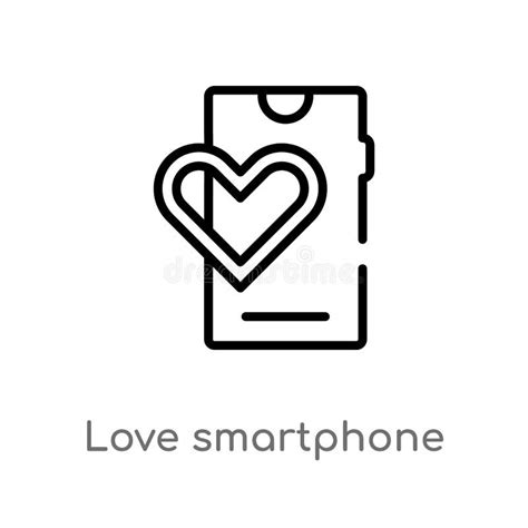 Outline Love Yourself Vector Icon Isolated Black Simple Line Element