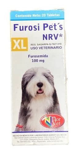 Furosi Pets Nrv Xl 20 Tabletas Norvet VETCENTER S A DE C V