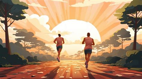 Premium Photo Vector Art Of Close Up Legs Of Two Runners Running In