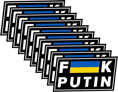Amazon 10 Pack Fuck Putin Stickers Ukraine Flag Funny Anti Putin Car Bumper Laptop Window