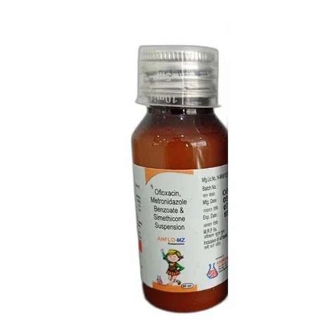 Anflo MZ Ofloxacin Metronidazole Benzoate And Simethicone Suspension At