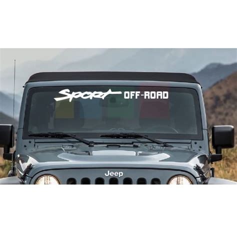 Jeep Sport Off Road Windshield Banner Decal Sticker Jeep Wrangler