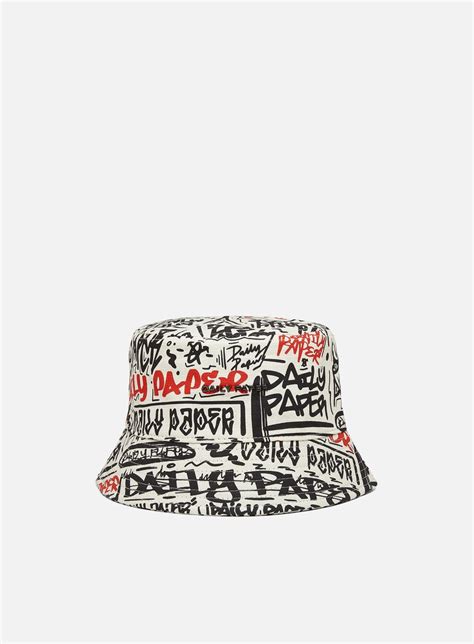 Daily Paper Mubuk Bucket Hat Red Black Tag Graffitishop