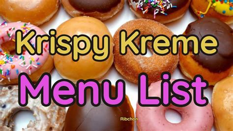 Krispy Kreme Menu Prices Philippines Restaurant Menu Youtube