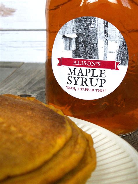 Custom Tree Tapping Maple Syrup Bottle Labels Sap Collection Bucket