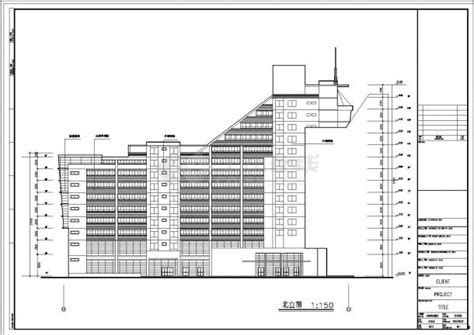 嘉兴 某十四层商业办公楼建筑全套设计施工cad图纸含总平面图办公建筑土木在线