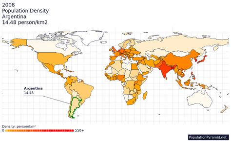 Population Density Argentina 2008