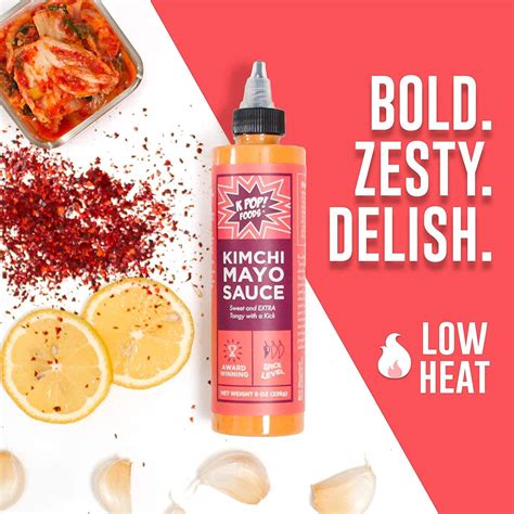 KPOP Foods K TOWN Korean BBQ Sauce Set Kimchi Spicy Mayo XXX BBQ Hot Sauce Honey Glaze Wing