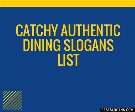 100+ Catchy Authentic Dining Slogans 2024 + Generator - Phrases & Taglines