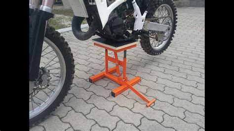 Alzamoto Fai Da Te Homemade Dirt Bike Lift Stand Youtube