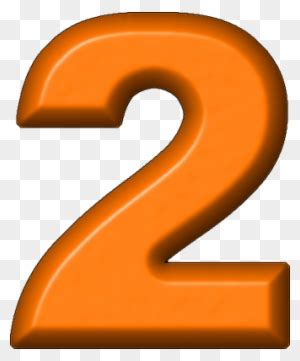 Orange Number 2 Clip Art