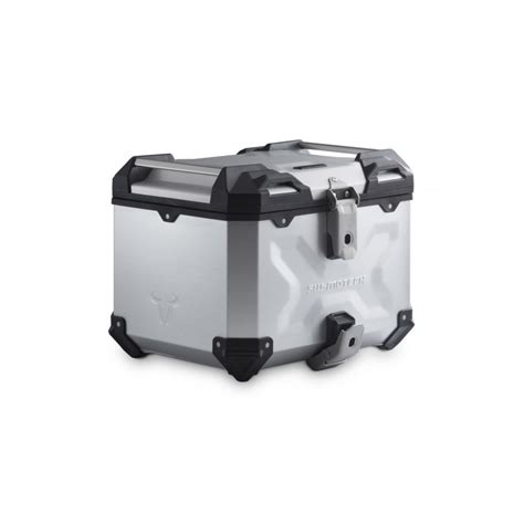 SW MOTECH TRAX ADV Top Case 38l Silver With Universal Mounting Rack