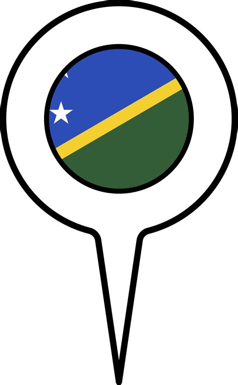 Solomon Islands flag Map pointer icon. 23639685 PNG