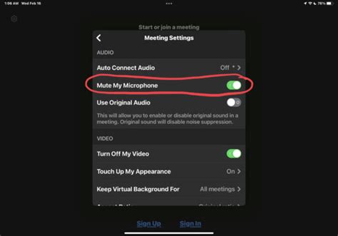 Mute Microphone Automatically When Joining a Zoom Meeting