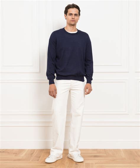 Brunello Cucinelli Pull En Laine Et Cachemire Bleu Marine M