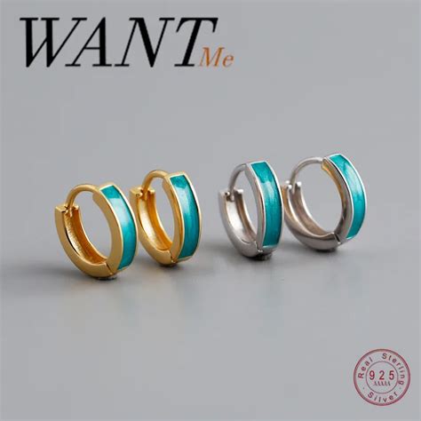 Wantme New Arrival Real Sterling Silver Green Dripping Simple Ear