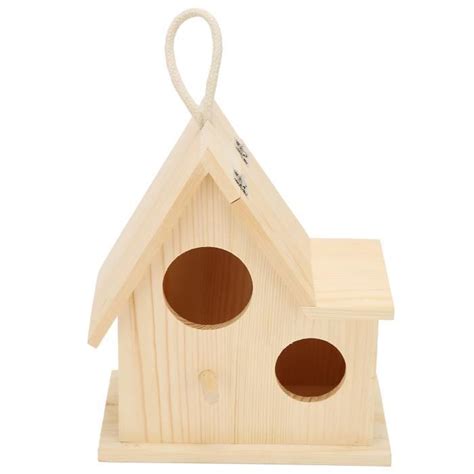 Pwshymi Maison d oiseau Nids d Oiseaux en Bois Nichoir Extérieur Box d