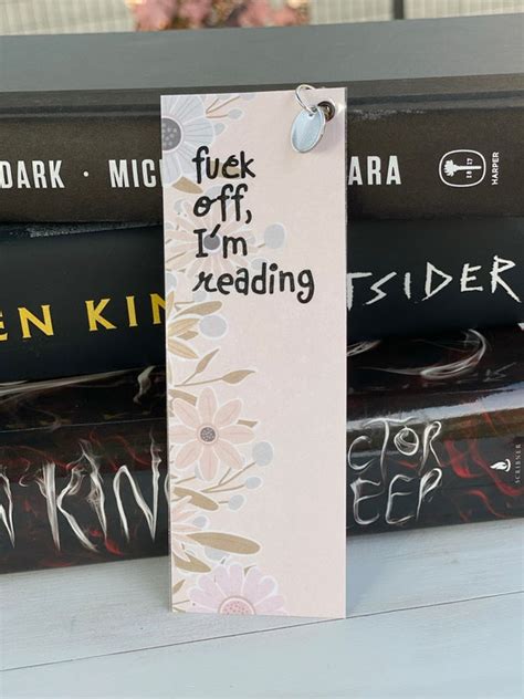 Fuck Off I M Reading Bookmark Book Lover S Gift Etsy